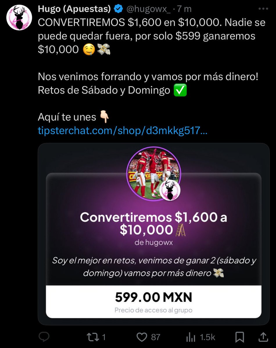 El reto anterior lo ganamos facilito 😏💸
¿Van al nuevo reto de HugoWX de $10,000? 💰🔥
Se los voy a pasar GRATIS, pero solo a quienes comenten, den RT y dejen su like ❤️💬🔁
¿Vamos? 🚀