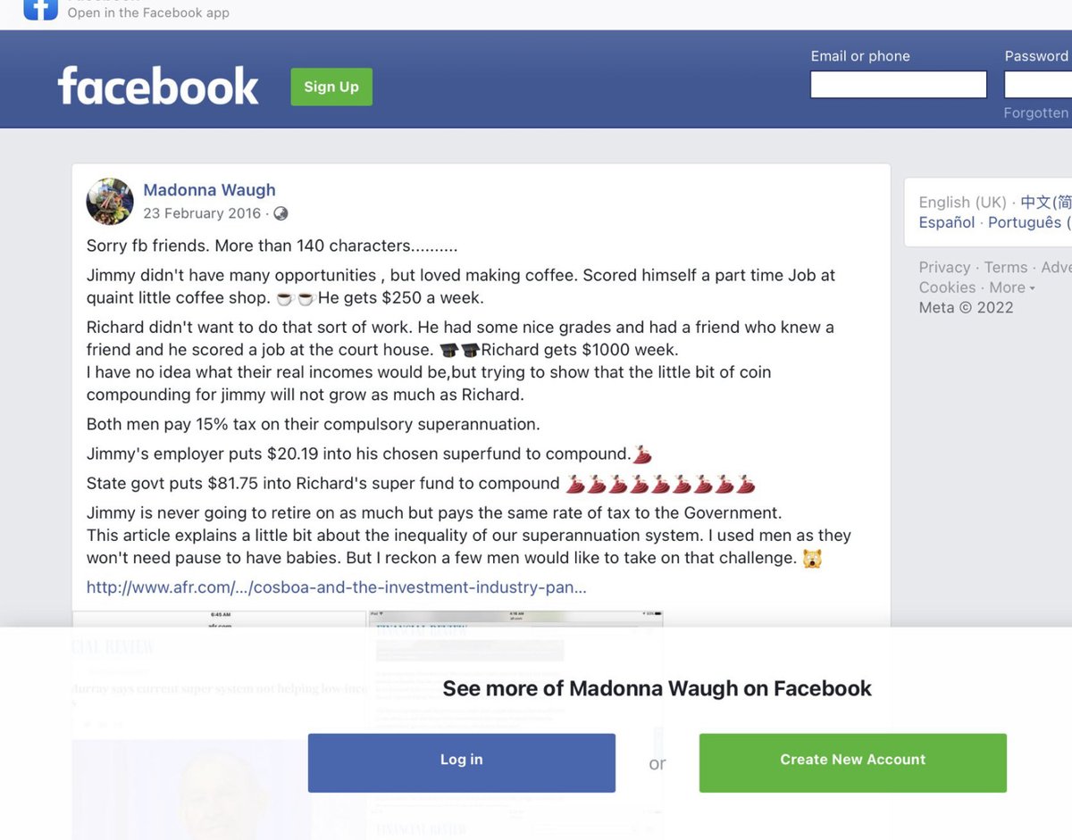 lutajobe's tweet image. Fun fact about Keating private pension 4 rich dudes-
poor paid same tax going in until #lisc. Abbott made it permanent, #listo even though he was going to scrap it.But Y were low paid paying same tax going in as unproductive banker? Keating rushed policy,backed by @cheryl_kernot