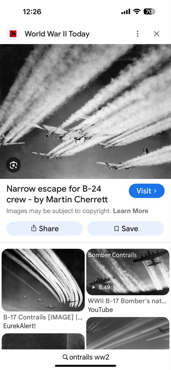 SFDukie's tweet image. These people lie and divide.  Whether they’re truly this incurious or stupid, I don’t know. 
Remember malign actors want to weaken us and sow division. 
#Contrails have existed since we first started flying in the stratosphere
