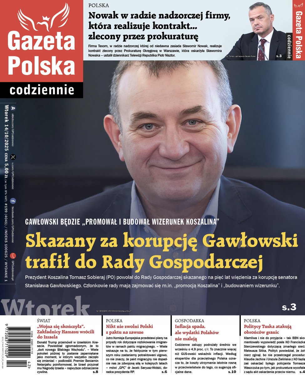 GP Codziennie (@gpcodziennie) on Twitter photo Skazany za korupcję Gawłowski trafił do Rady Gospodarczej. Będzie „promował i budował wizerunek Koszalina”… Więcej na ten temat pisze <a href="/TDuklanowski/">Tomasz Duklanowski</a> we wtorkowym numerze #GPC!
Czytaj już od północy na » GPCodziennie.pl
📰📲 prenumerata.swsmedia.pl Skazany za korupcję Gawłowski trafił do Rady Gospodarczej. Będzie „promował i budował wizerunek Koszalina”… Więcej na ten temat pisze <a href="/TDuklanowski/">Tomasz Duklanowski</a> we wtorkowym numerze #GPC!
Czytaj już od północy na » GPCodziennie.pl
📰📲 prenumerata.swsmedia.pl