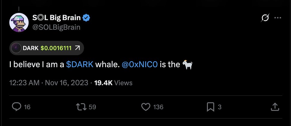 CaptainVerdeL's tweet image. 🚨I’ve made a strong $DARK entry and won’t be selling a single token until it hits a $100M market cap.
Privacy coins are gaining massive momentum, and there’s serious money flowing into the Solana ecosystem. The project is backed by Nico, one of Solana’s top developers — with…