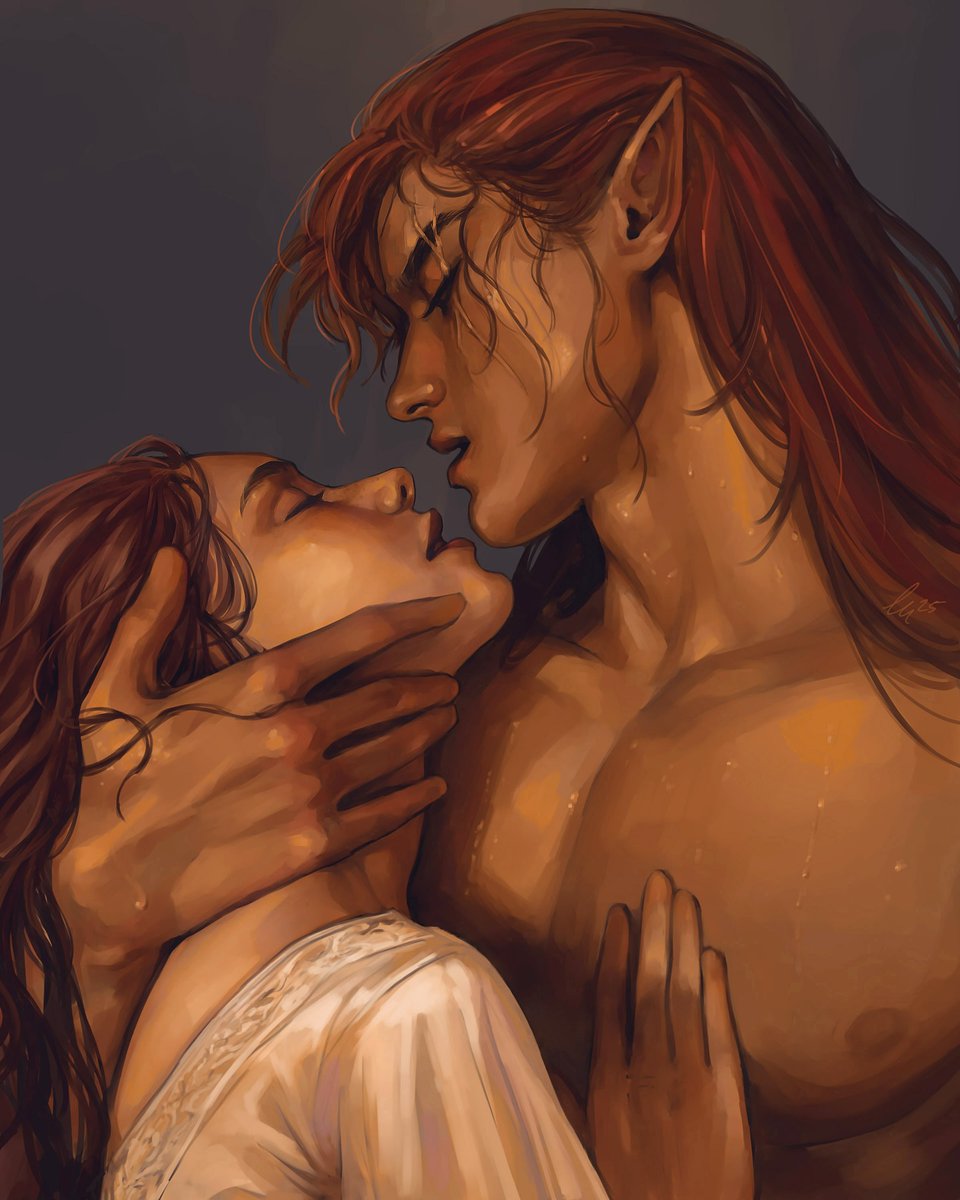 Angst &amp; Yearning 🔥

The tension, angst, and yearning between Elain and Lucien has been top tier regency romance level 🤌🏻💛

🎨 art: @/im_arc_ comm @/ktreadsthings, @/krssyreads_ &amp; @/amandapearls_