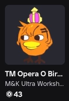 i didnt make this but someone showed me opera crow on roblox which idk how to feel
