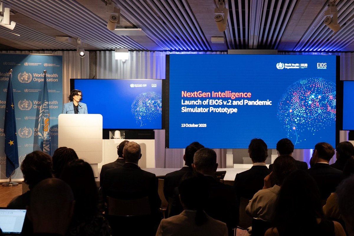 Chikwe_I's tweet photo. “The EU is proud to work closely with @WHO to strengthen its public health intelligence system, improve resilience and enhance readiness. Together, we are building a safer, more connected and better prepared global health community.“ - @hadjalahbib on the launch of #EIOS v.2.0 https://t.co/MWjQn8oabw