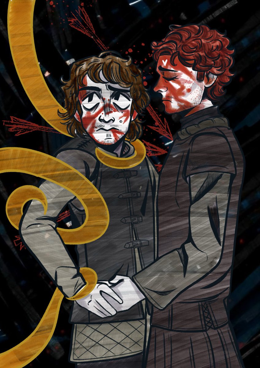 orphicdusk's tweet image. #Theonweek day 2: relationships || the heart in conflict of itself 
-
Went super self indulgent with this one, might actually make a demolition lovers au if I have the time one day. #theongreyjoy #robbstark #throbb