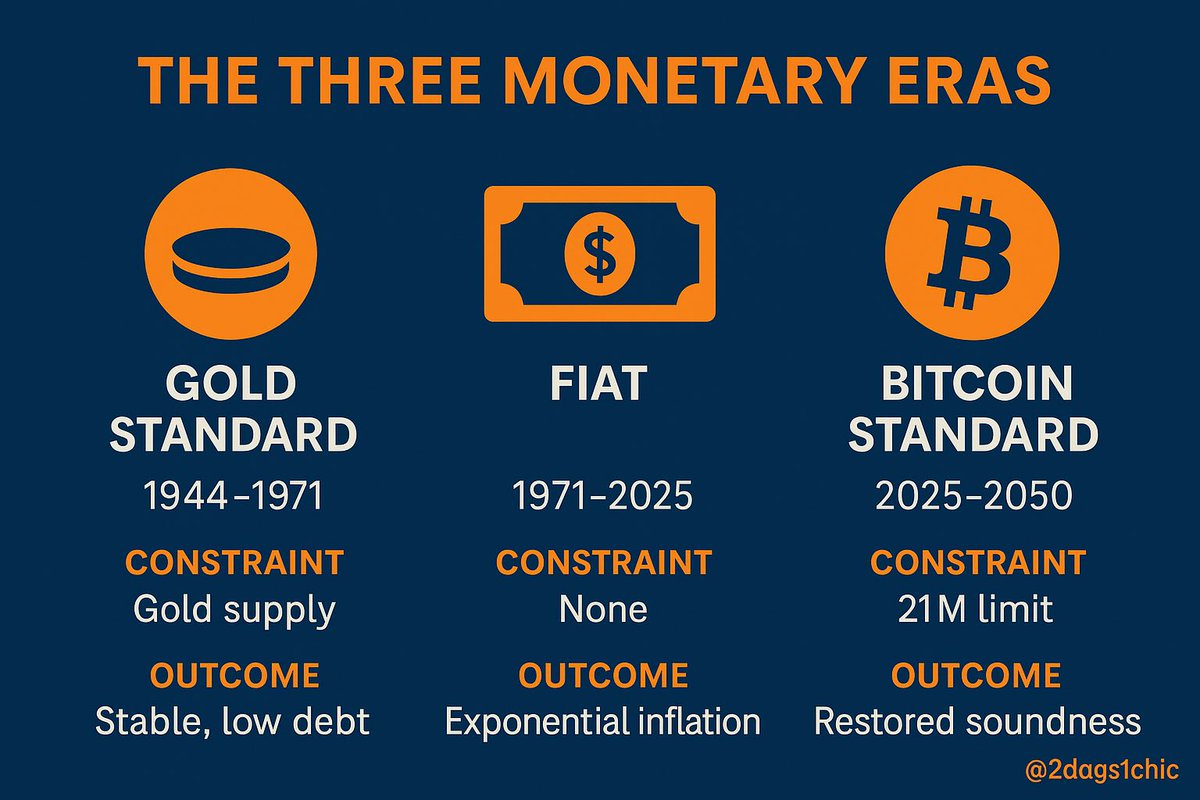 We’re not fully on a Bitcoin Standard but the transition has started.

Think of this as a hybrid Gold/Bitcoin phase - gold is re-anchoring trust, and Bitcoin is building the new collateral layer for the digital age.

The fiat era isn’t ending overnight . It’s being slowly
