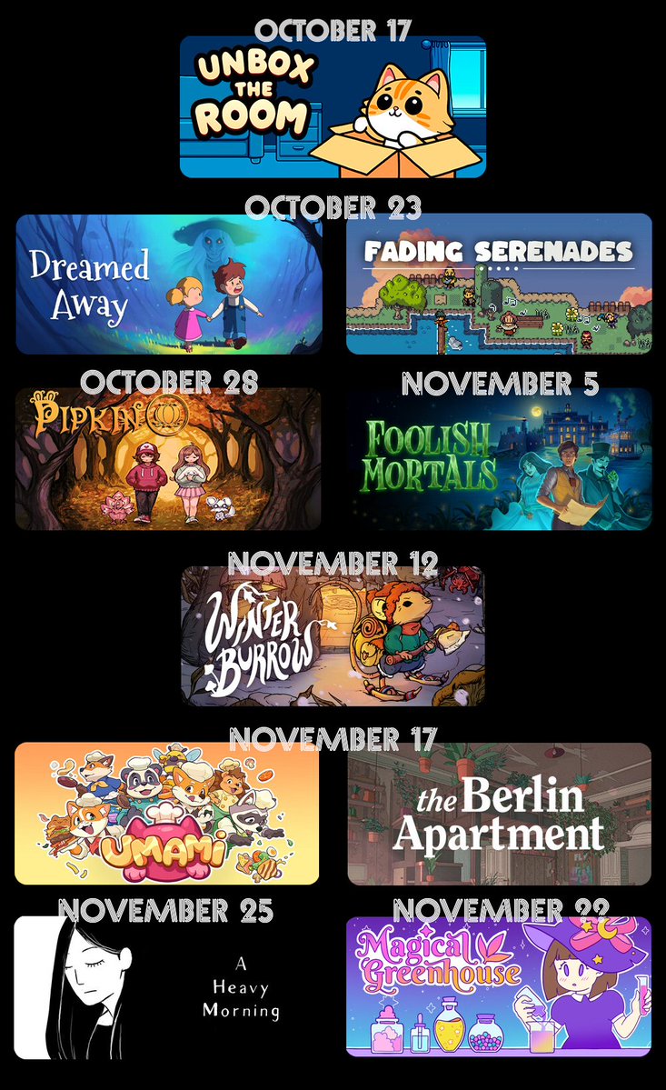 Between Next Fest (I have SO MANY demos to play) and this ridiculously exciting release schedule 🤯, I'm really excited for Fall! 

Full article after the drop 👇🏻