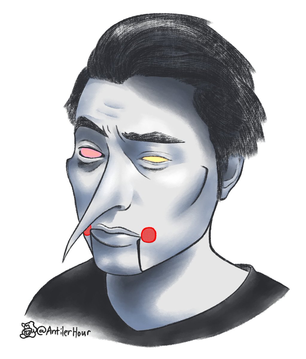 Self Portrait / Spamton redraw || Myself / Deltarune