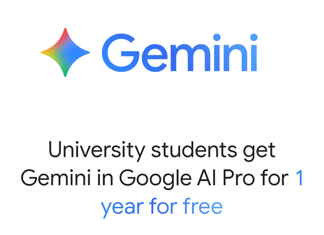 Universitarios (+18): ya podéis usar Gemini Pro GRATIS 1 año.

Chat avanzado, Deep Research, NotebookLM, Veo 3 y 2 TB de espacio.

Todo lo que me habría encantado tener para mis proyectos cuando empecé.

goo.gle/ofertagemini