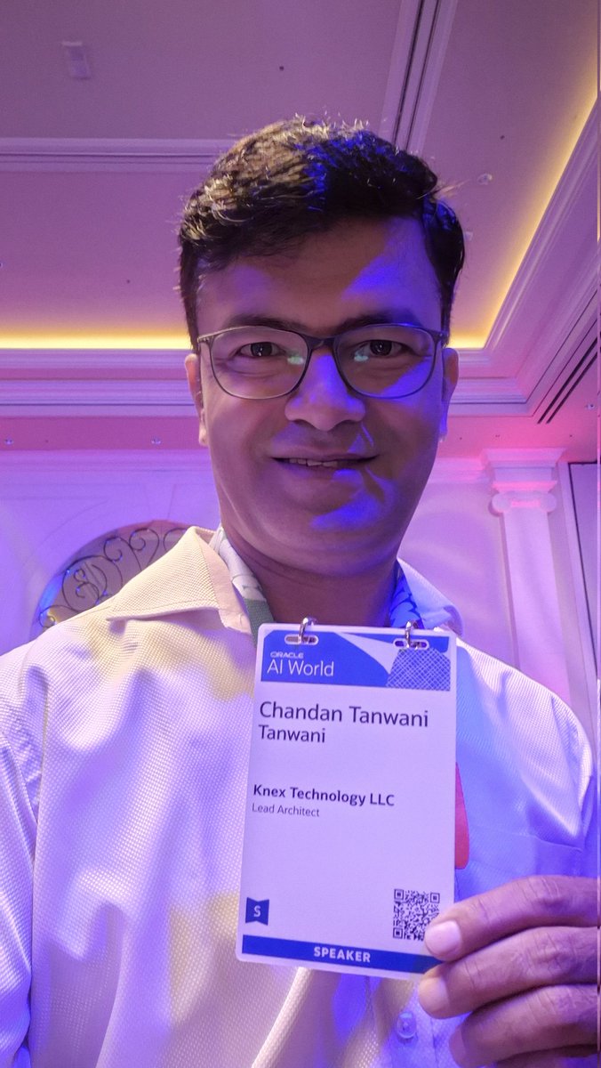tanwanichandan's tweet image. My first #OracleAIWorld (aka #CloudWorld)! Excited to be here and connect with the amazing Oracle community! 🔴🤖✨
#OracleAIWorld 
#OracleAI #AIJourney #AIWorld #OracleAIWorld2025 
@OracleDatabase @oracleace @OracleAIWorld @knextech