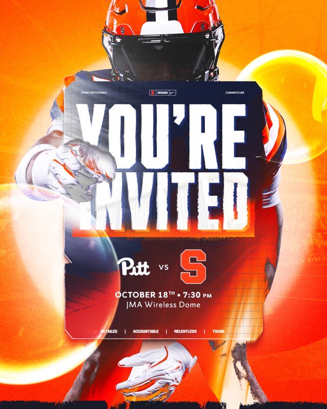 Thank you for the invite <a href="/CuseFootball/">Syracuse Football</a>. Very excited and blessed to be in Syracuse this weekend!! #AGTG