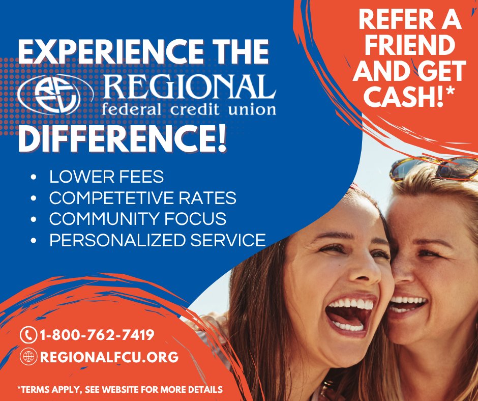 REGIONALFCU's tweet image. What&apos;s the REGIONAL difference? We are here to serve members, not profit  to help you on your financial journey. Plus, refer a friend &amp;amp; get CASH!

LEARN MORE: bit.ly/43bJHFt
APPLY NOW: bit.ly/42BpfgR

#LakeCounty #PorterCounty #REGIONALDifference