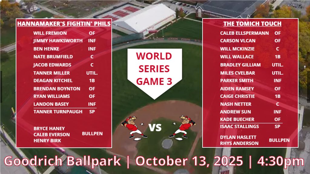 Series finale lineups