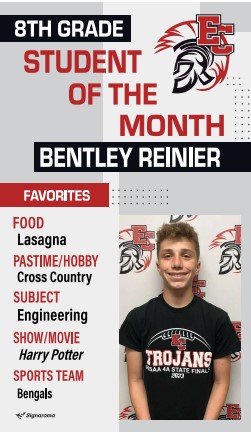 Congratulations to these three fantastic students for being chosen for ECMS Student of the Month for their grade level!