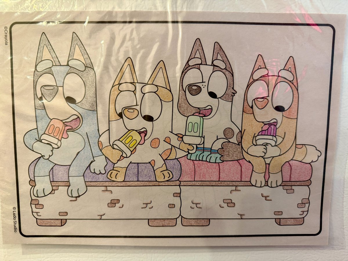 What better way than 4 Dogs eating Creamcicles to start your new Week out right...?  #Art done with Castle Arts Gold Standard #ColoredPencils.