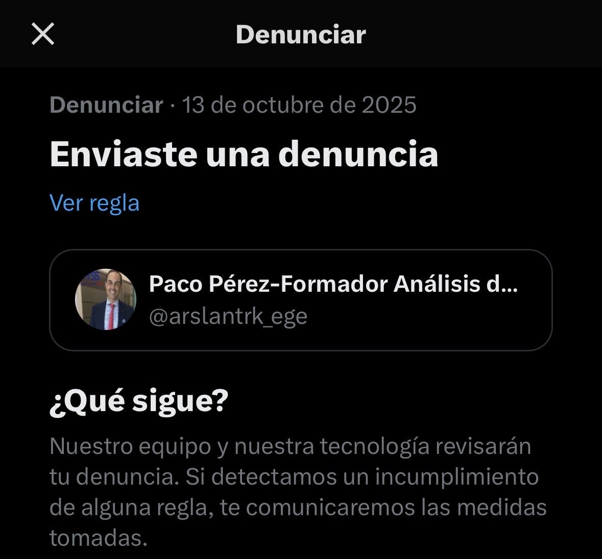 DesdeTeide's tweet image. Madre mía con los seguidores fake, otro denunciado. Está vez haciéndose pasar por @pakotrading … hoy fue también de @JCPF_Carlos y @JuanJesusMontoy … no subo de los 10 seguidores 😢 todos me salen #fake … me hago el #harakiri, ni post, ni tesis en #substack 😩