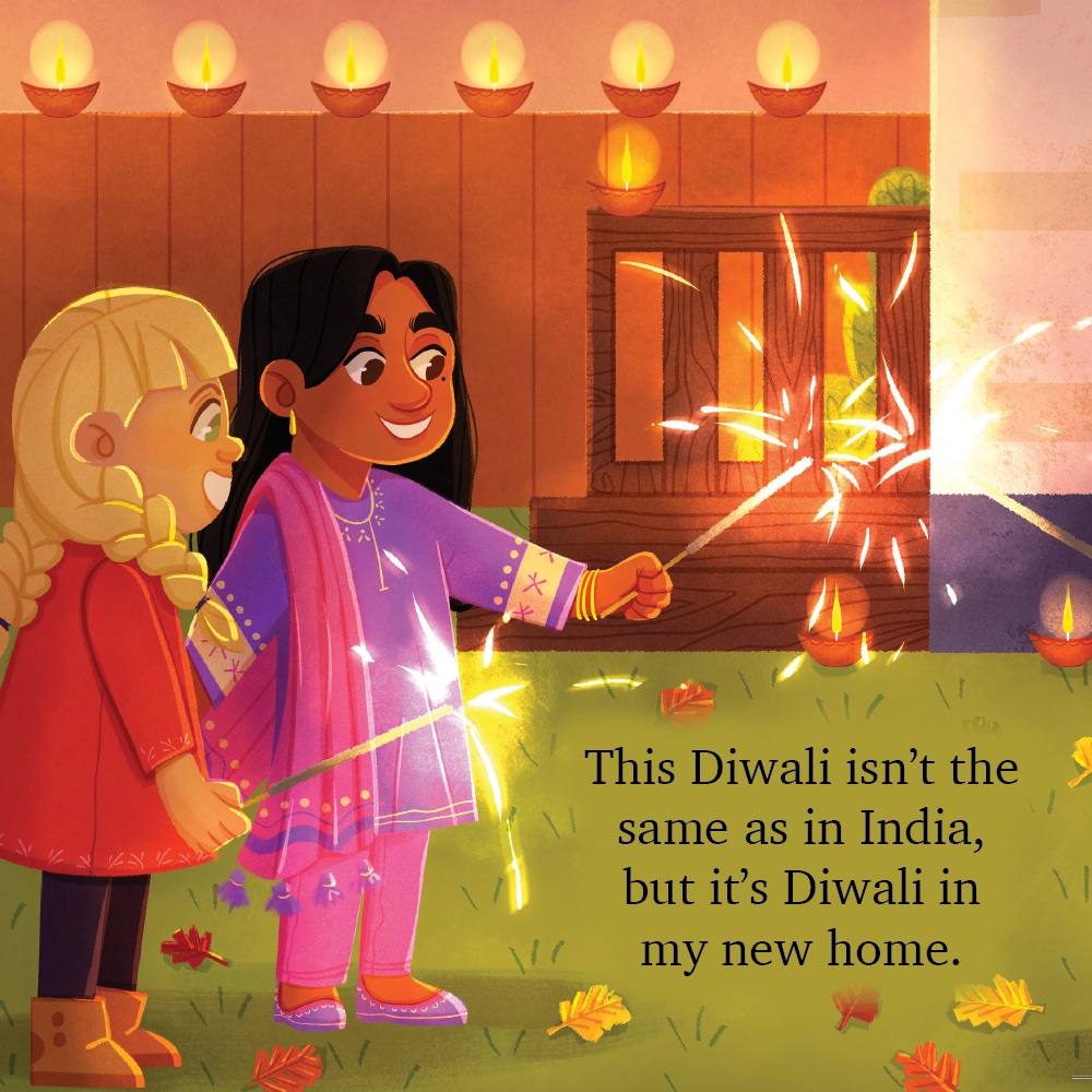 BeamingBooksMN's tweet photo. A heartwarming story of celebrating in a new place and sharing the Hindu festival of lights with those unfamiliar with the holiday.

"This charming picture book deftly introduces the various rituals of Diwali in an appropriate way for young readers…” —@sljournal https://t.co/U3DjeJ1hQK