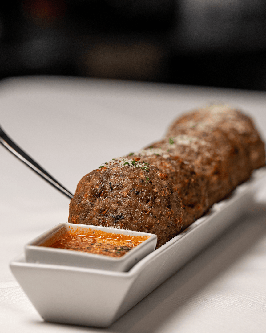 The perfect beginning to your evening — our Prime Steakhouse Meatballs. A blend of prime beef and pork, crafted from a cherished family recipe.

#domsteak #steakhouse