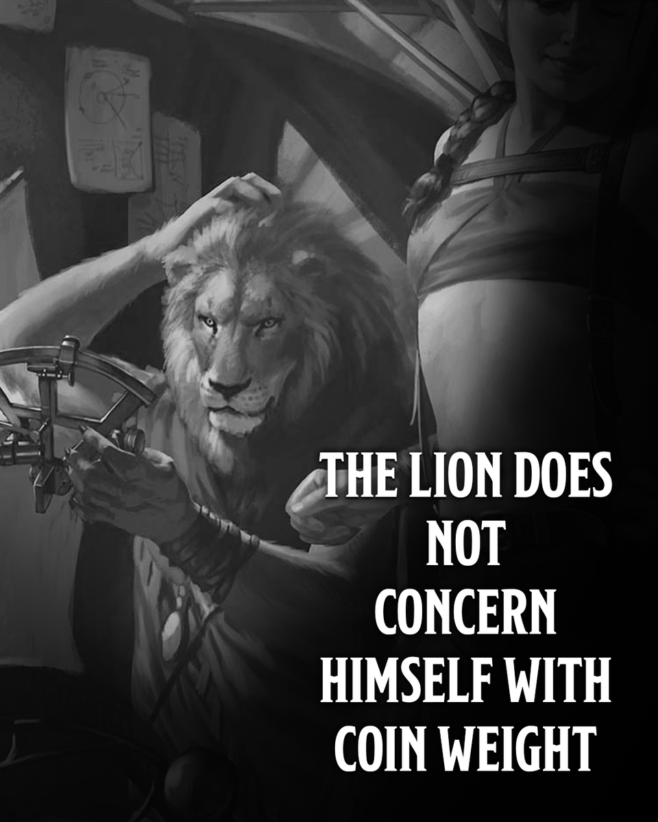 Wizards_DnD's tweet photo. The lion does not concern himself with skill checks https://t.co/HrcS3OmV1t