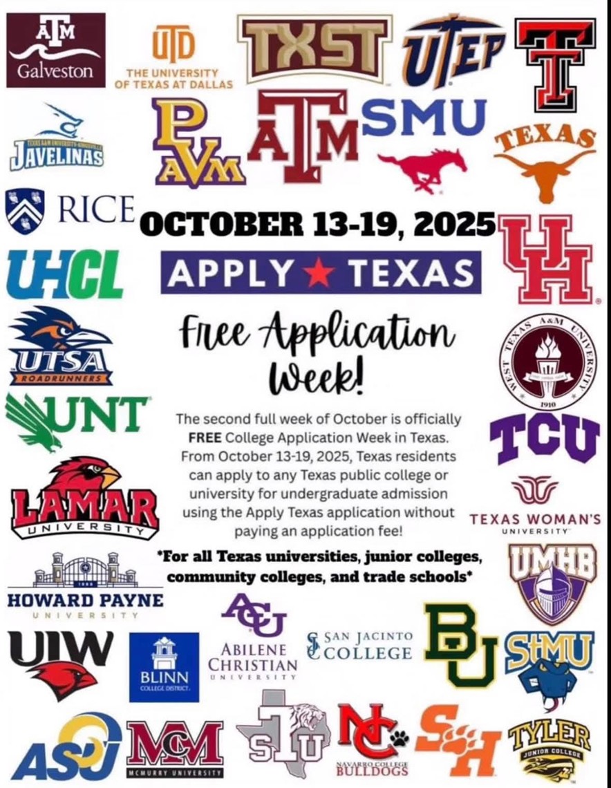 Attention all Wildcat Seniors!  If you haven't already, APPLY for your TEXAS Colleges this week.  They waive all Application Fees for Texas Residents!!!!  #BECATS