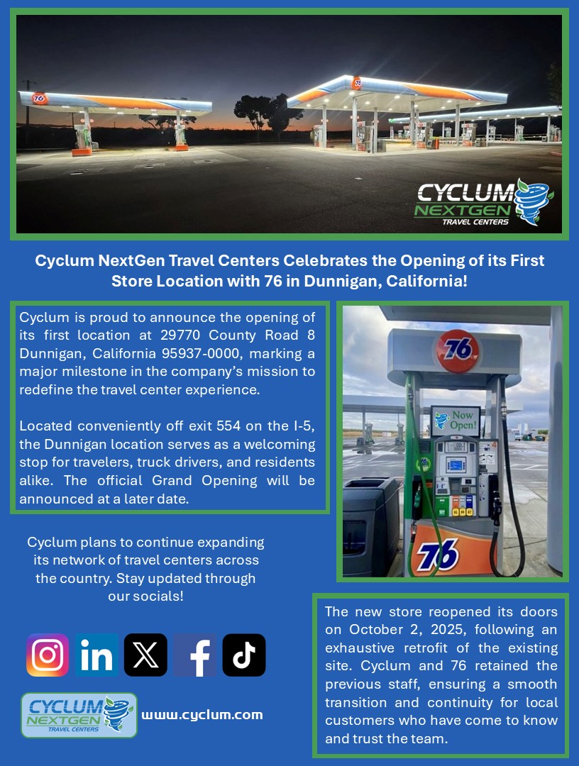Cyclum NextGen Travel Centers tweet media