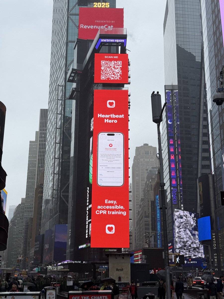 I am thrilled to finally reveal that Heartbeat Hero is now a multi-award winning app receiving 1st place in the RevenueCat Peace Prize! ❤️

This has been such a surreal experience, especially seeing my app in Times Square on a NYC billboard!

Looking forward to the App Growth