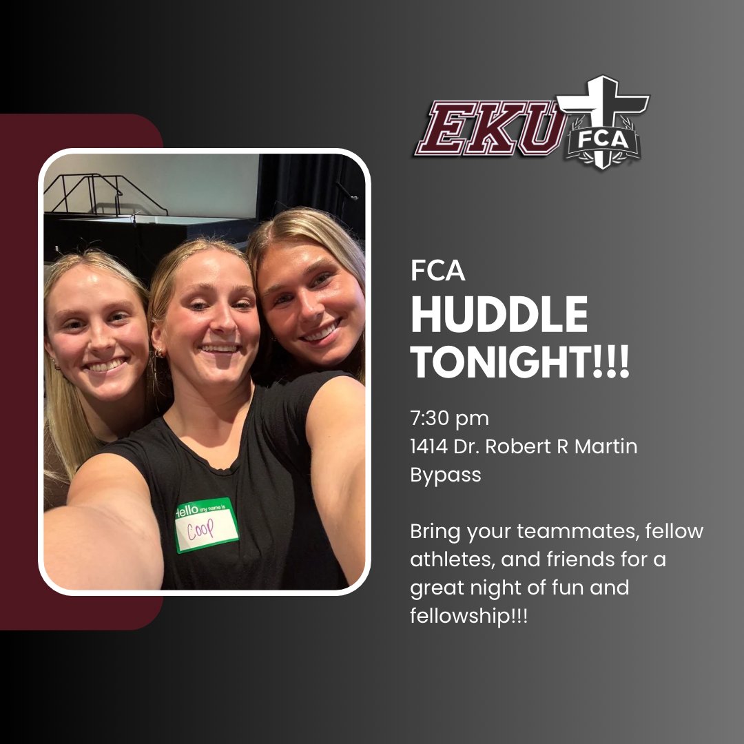 ekufca's tweet image. Only a few more hours until #huddle time!  Doors open at 7pm for #9Square and our program will start at 7:30pm! #GoBigE #ekufca #fcahuddle #fca