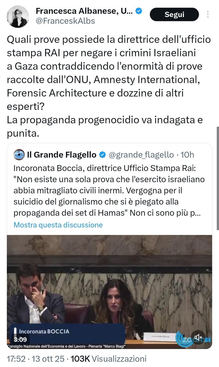 ricpuglisi's tweet photo. Et voila:

da Non Avvocatessa a Grande Inquisitrice

#FrancescaAlbanese

#RovinaMeritataDellaSinistra https://t.co/X1BlF0o6dd