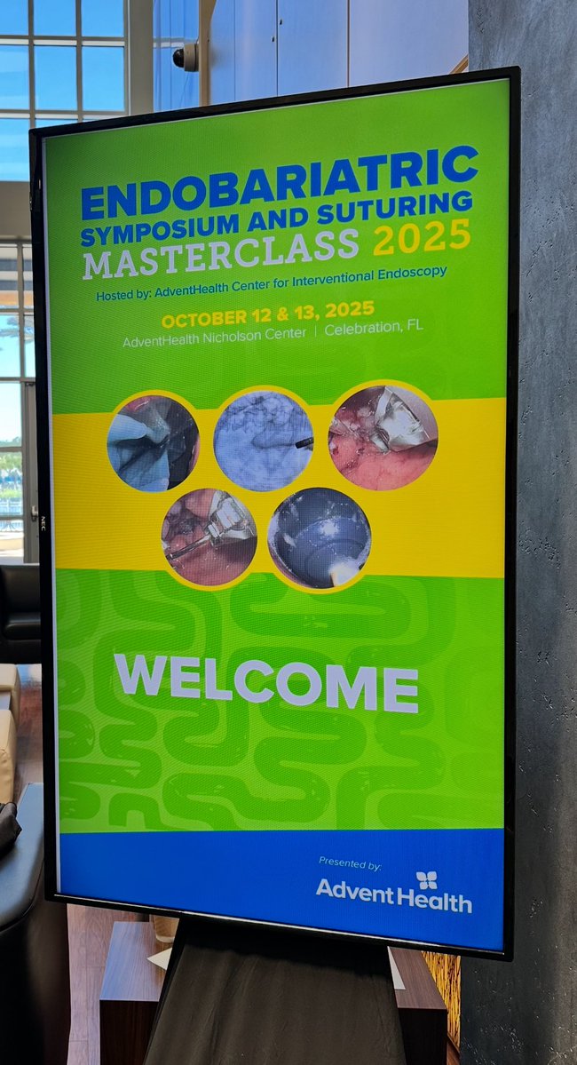 BilalMohammadMD's tweet image. Kudos to @KKadkhodayan, @DrHasan_Orlando &amp;amp; team #CIE AdventHealth for a 🔥🔥 #EndoBariatrics &amp;amp; #Suturing Master Class !

Couldnt be more impressed by the enthusiam of the participants !

And inspired by the ⭐️ co-faculty !

The future of #Endobariatrica &amp;amp; #MetabolicTherapies is…