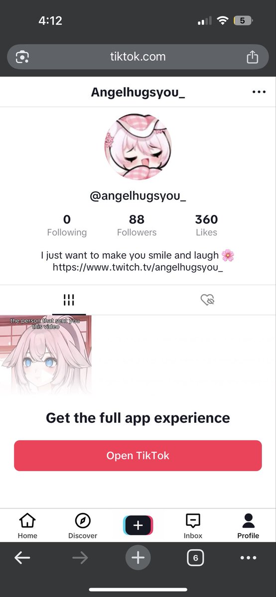 Im not on my app right now but I want to show my appreciation for the support on my new TikTok account and first video ;~; it truly means so much to me and I’m glad to be back at making content for everyone!