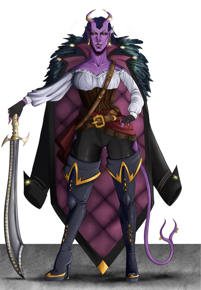 KacieDraws's tweet photo. Reita Ravengood 
[ #dnd #tiefling #VGENCode ] https://t.co/QO0S20klfJ
