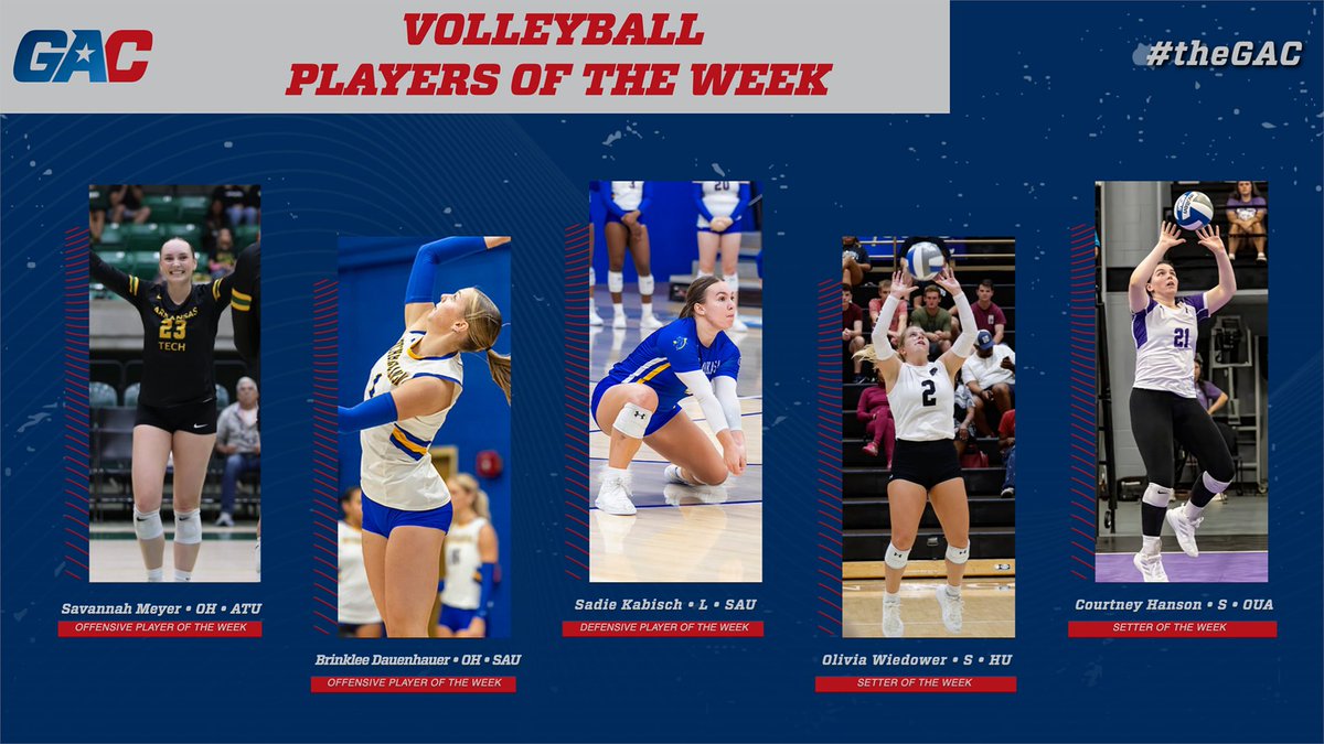 GACAthletics's tweet photo. #theGAC VOLLEYBALL PLAYERS OF THE WEEK (WEEK SIX) - https://t.co/FmYQFv9r6K https://t.co/jVtKI5QPMD