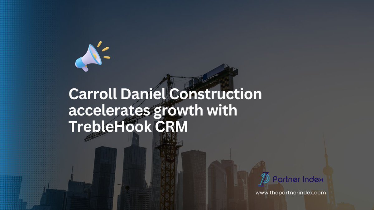 Carroll Daniel Construction scaled from $200M to $900M in revenue with TrebleHook CRM, streamlining project pursuits, forecasting, and client management. buff.ly/4NLk69w