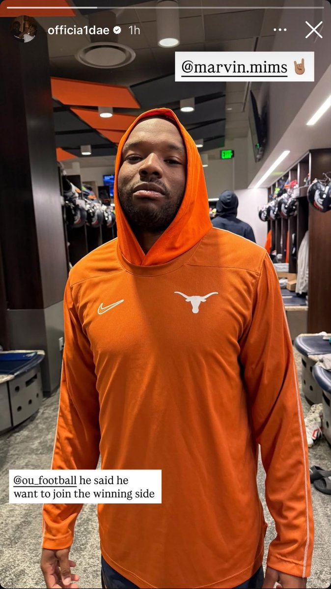 Marvin Mims rockin the burnt orange 🤘