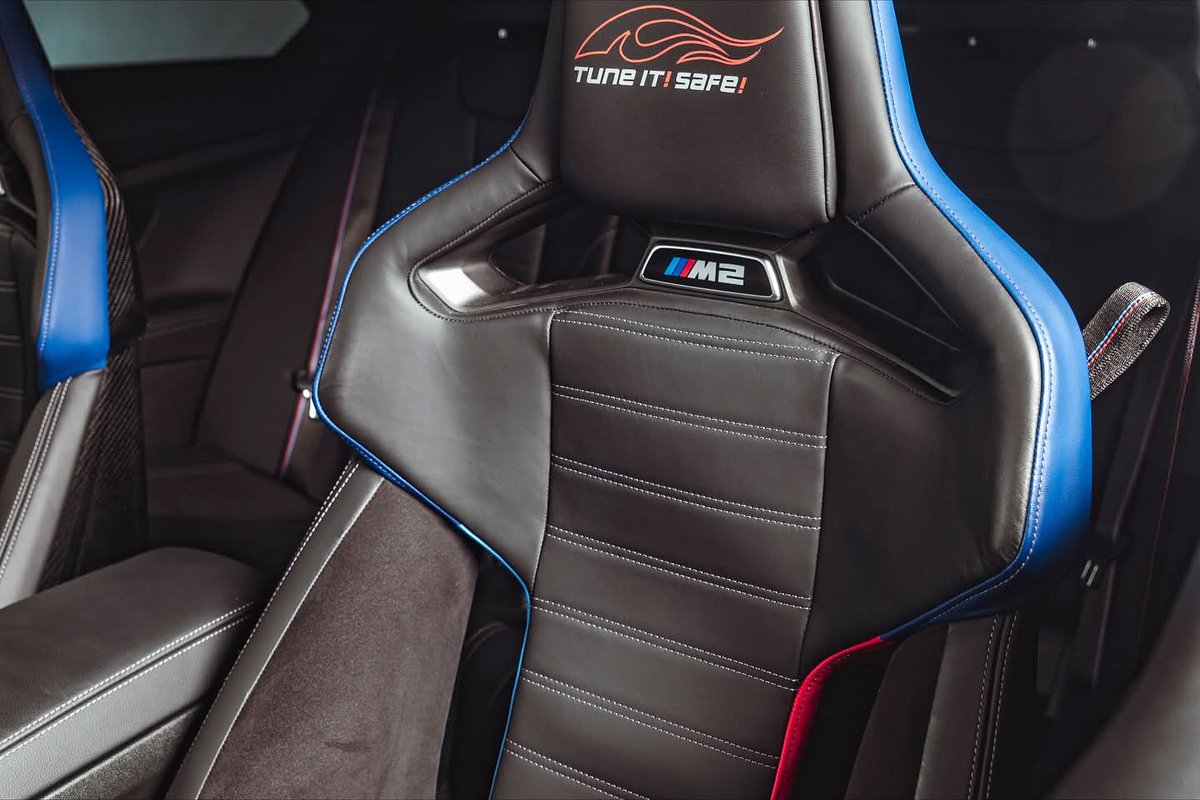 BoitumeloCaleb's tweet photo. The “TUNE IT! SAFE!” Police BMW M2 by AC Schnitzer was funded by sponsors in effort to draw attention to safe tuning with its nationwide campaign to show what is possible in tuning while complying with road approval regulations.  This project was under the patronage of the German Federal Ministry of Digital and Transport and the German Police.

The TUNE IT! SAFE! Police BMW M2 by AC Schnitzer fulfills all the requirements for a dynamic, powerful and sporty appearance while at the same time complying with the regulations in all vehicle areas.

A power increase for the standard 338 kW  & 550 Nm unit gives the M2 after the AC Schnitzer treatment a full 412 kW & 650 Nm. 

As with all AC Schnitzer products, the performance upgrade is supplied with a component warranty. To match the increased power, there is also an engine cover which gives a hint of the increased power as soon as the hood is opened.