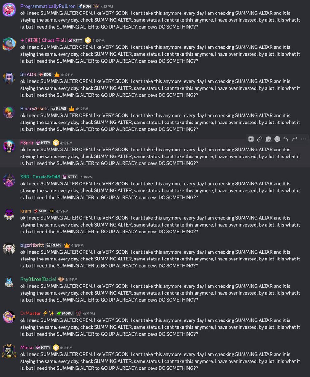 WE JUST DID IT!!!! 50% <a href="/Kttyworld/">KTTY</a> COMPANIONS MINTED
SO EXCITED TO OPEN MY BOOKS!!

BRING ON THE SUMMONING PLATFORM!!!!