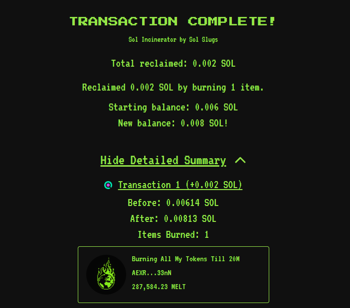 apacsol's tweet photo. NEW BUYBACK BURN ! 🫡

287.000 $MELT BURNED. https://t.co/qAMciYXXxy