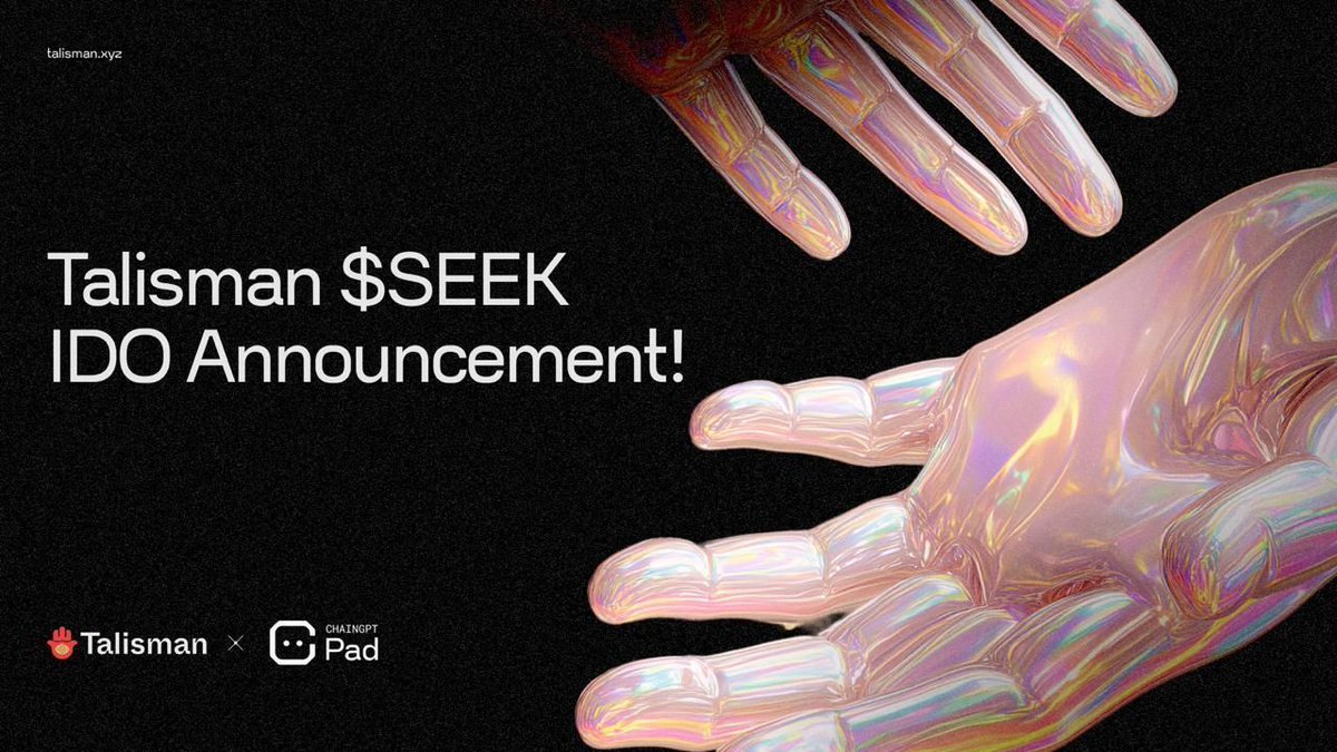 Crazy seeing how much <a href="/wearetalisman/">Talisman</a> keeps levelling up.

They started by building one of the most powerful multichain wallets out there and now....

» They’re rolling out their own token: $SEEK.

The IDO’s live on <a href="/ChainGPT_Pad/">ChainGPT Pad (Buzzing)</a>, running till October 21st, capped at $200K with a