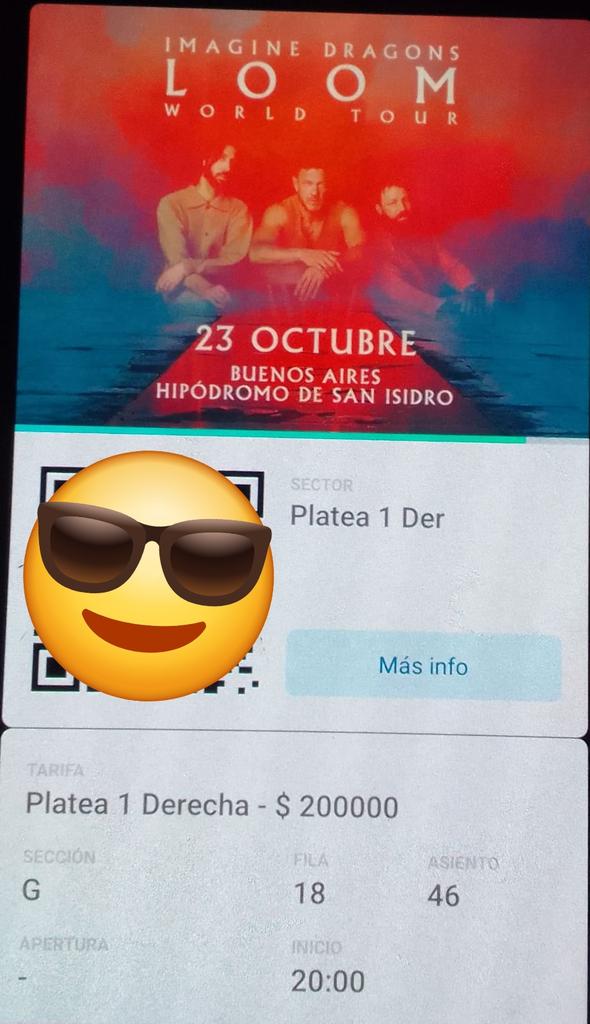 romcaul's tweet photo. @IDragonsArg vendo entrada, Platea.  No puedo viajar😭 tampoco espero recibir lo invertido,  escucho ofertas.  Gracias https://t.co/vsu9aOcPNT