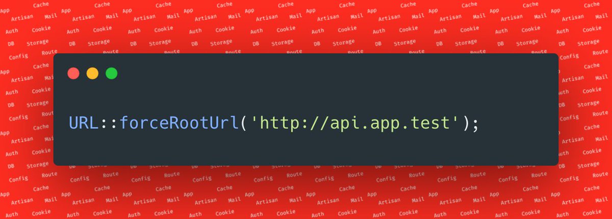 daily_web_dev's tweet image. Laravel tip: There’s a dedicated way to tell the router what base URL to use: