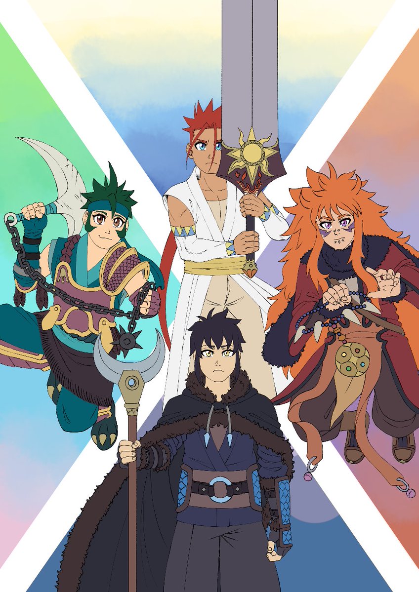 Ed Monki (COMISIONES ABIERTAS) (@edmonki_) on Twitter photo Habรญa olvidado publicar esto la semana ante pasada. El WIP a color de los guerreros de las estaciones Habรญa olvidado publicar esto la semana ante pasada. El WIP a color de los guerreros de las estaciones