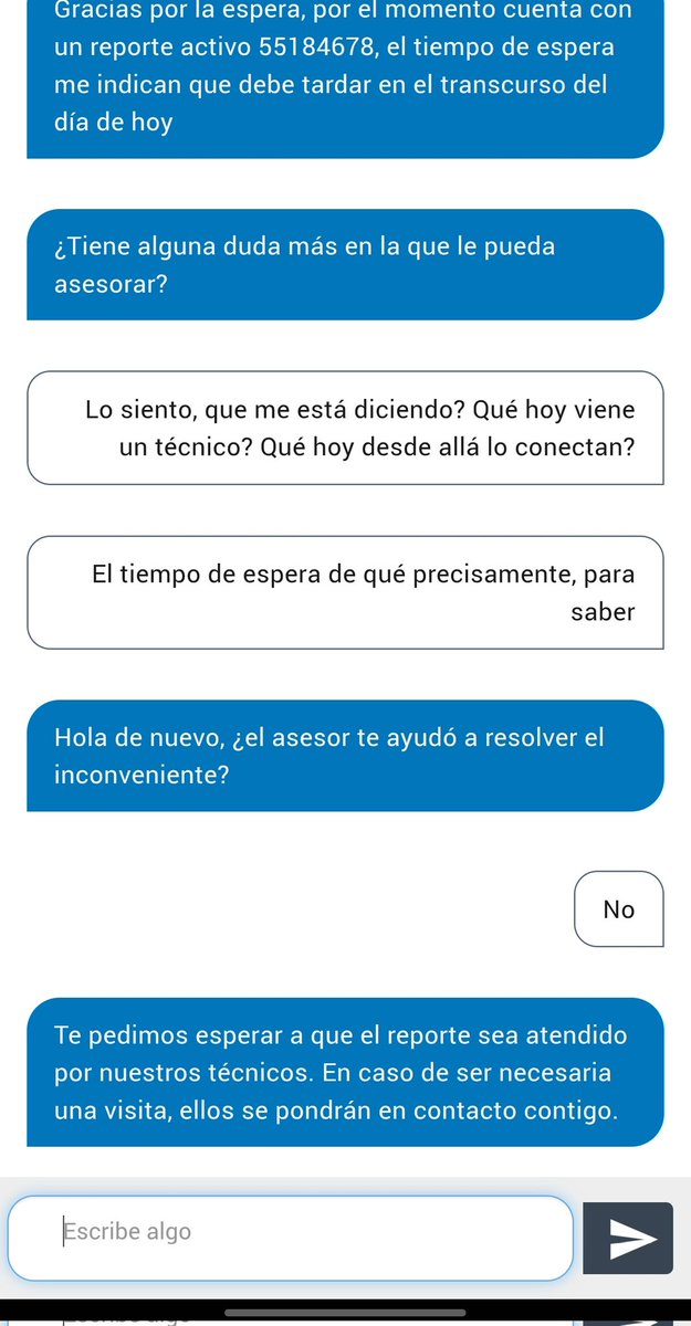 luisenV's tweet photo. @TELMEXSoluciona @totalplaymx @Telmex @infinitum @TELMEXSoluciona @Telmex así ayudan? Supuestamente venía el técnico a las dos de la tarde a más tardar. @Profeco Desde el día jueves me están ayudando y "canalizando" el problema. Lo peor fue que me desconecto uno de sus propios "técnicos" al querer ponerle internet a un vecino. https://t.co/yiWm6OiZX3