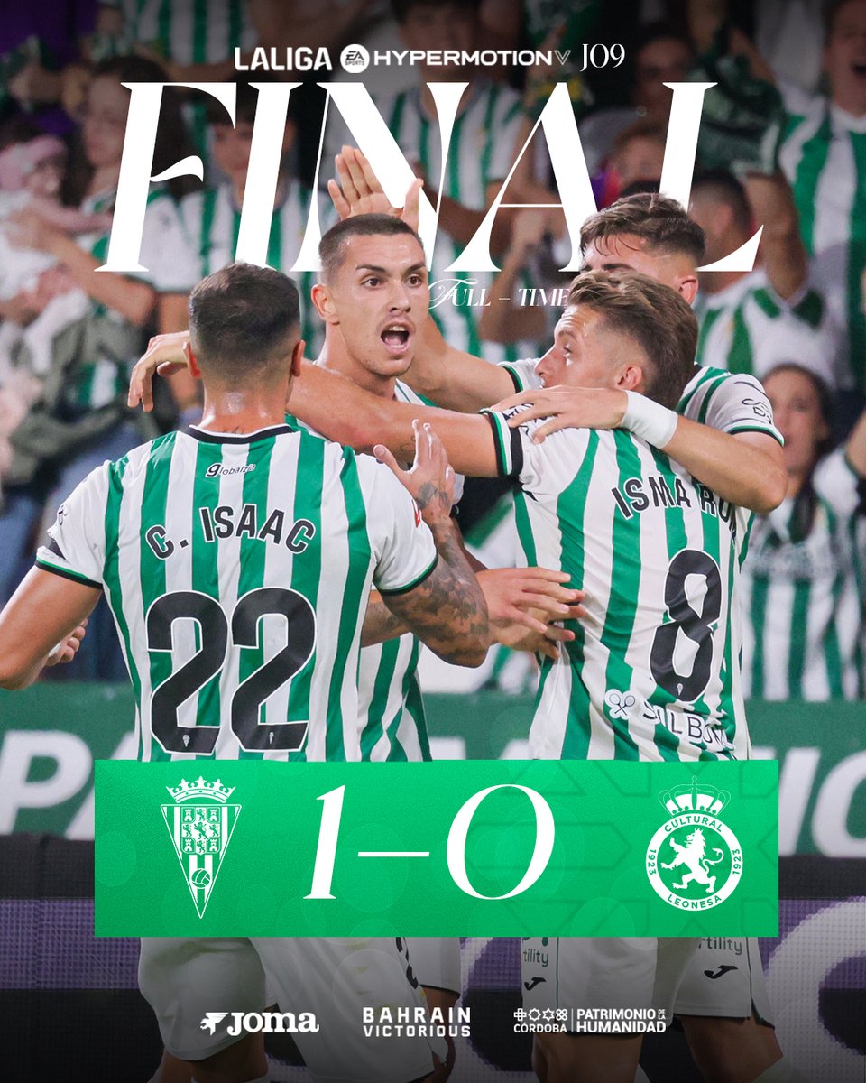 🏁 ¡Finaaaaal del partido! ¡+3 en casa!  

⚽️ <a href="/adryyfuentes/">fuentes</a> 

#CórdobaCultural 1-0 (90'+)