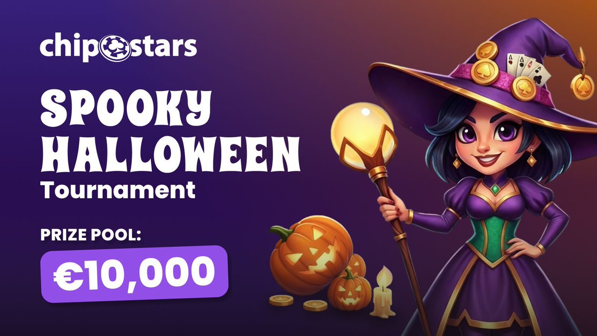 Enter the WitchStars Arena and Win Big! The WitchStars Halloween Tournament is now haunting Chipstars — and it comes with a frightfully generous £10,000 prize pool! From now until November 10, every spin on Halloween, Pumpkin, or Witch-themed slots brings you closer to the top!