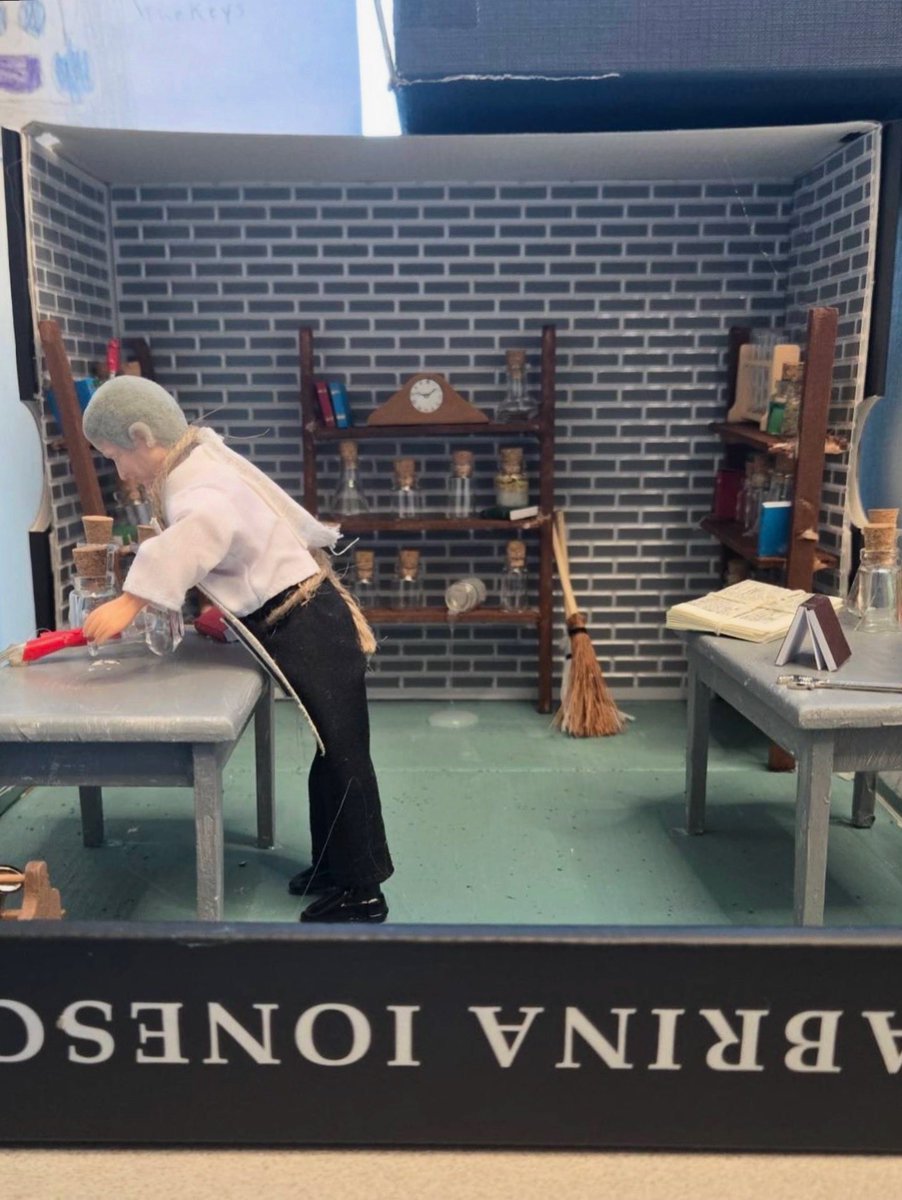 Our fifth graders are blowing our minds with their Industrial Revolution projects. Students had to research an invention  made during that time, create a slide show, a labeled drawing, and a diorama that fully reflects that invention during that time period. Look at the details!