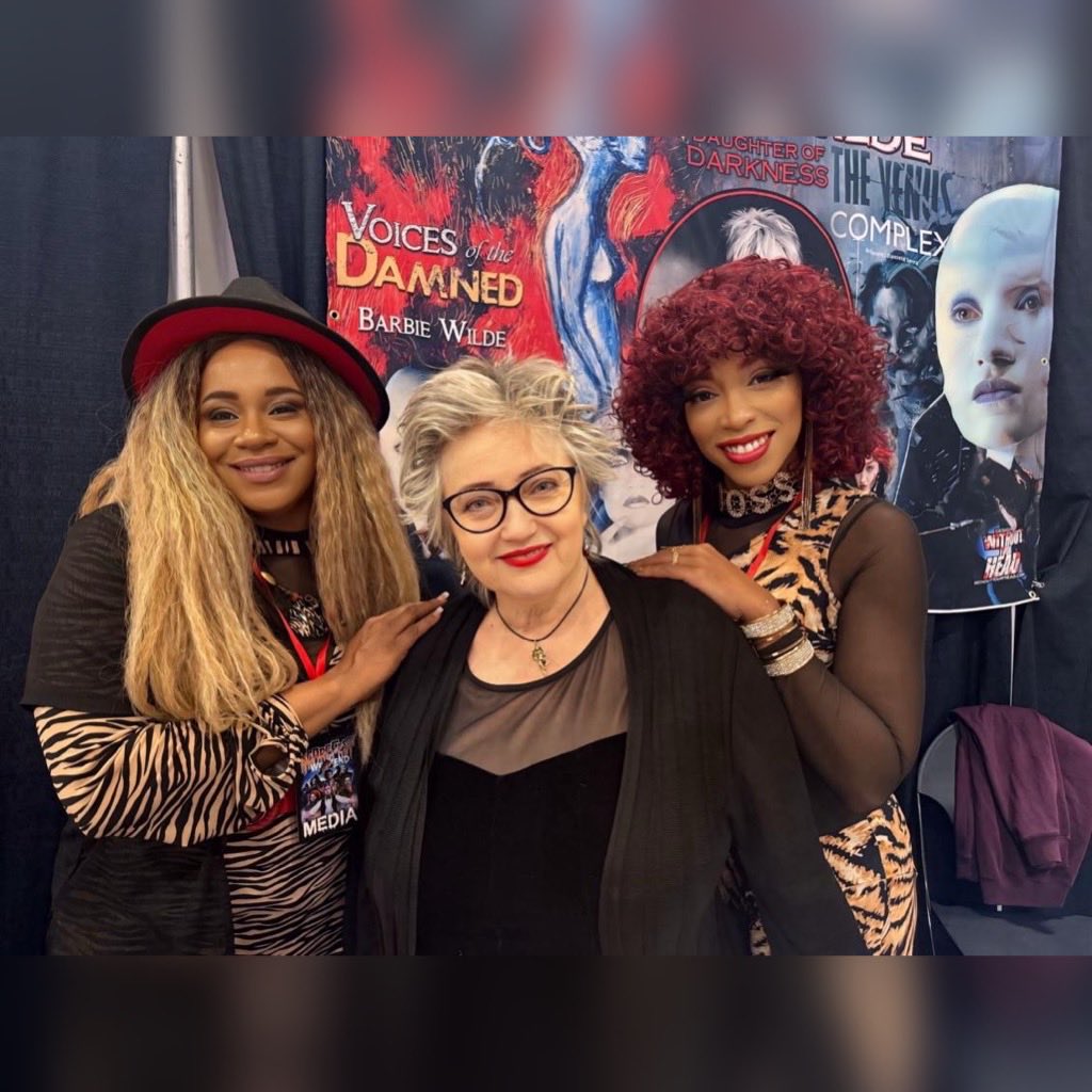 talesftmedia's tweet photo. At Scarefest Weekend with Barbie Wilde, the iconic Female Cenobite from Hellraiser II ��🩸 Watch our full interview on Tales From The Media’s YouTube 👻🎥

#Hellraiser #BarbieWilde #TalesFromTheMedia #ScarefestWeekend #Cenobites #HorrorCommunity #HalloweenSeason #Horror https://t.co/wY7McS4zXn