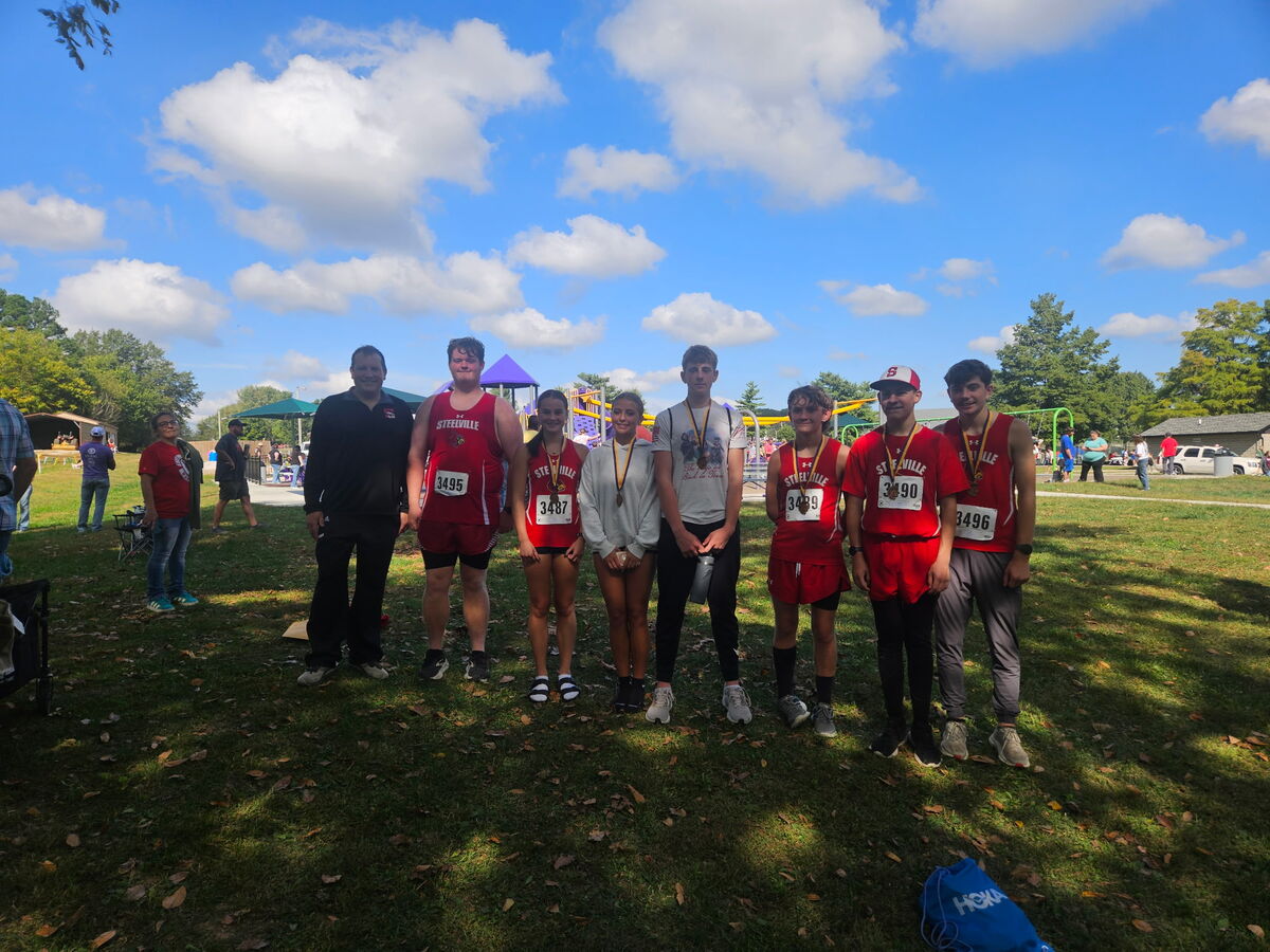 Our Cardinals had a great day at the Potosi Cross Country Meet!
Medalists:
 Landon Rutledge – 5th place (17:39.25)
 Owen Rutledge – 20th place (19:03.96)
 Kendall Brinkley – 26th place (24:24.14)
 Lydia Smelser – 30th place (25:14.69)
 Lucas Garms – 23rd place (23:19.94)