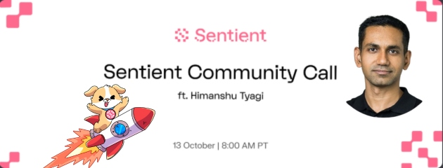 Ma1lse_'s tweet photo. Sentient community is starting so powerfully that even our mascot is flying on a rocket
Let's chat with Himanshu Tyagi, get inspired and move Web3 together
Don't miss it - this is the call where real progress begins
#sentient #communitycall #web3here #sentientteam https://t.co/xDRqngjsER