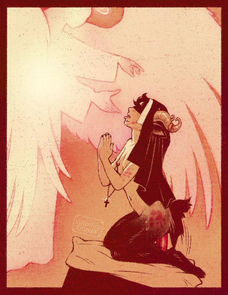 Monstertober/Kinktober 5: Angel/Branding 👼🔥
For Tmwr!