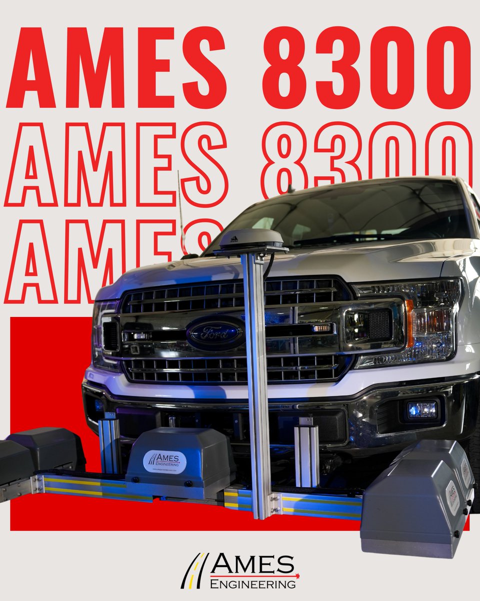 AmesEngineering's tweet image. The #Ames8300 is our high-speed profiler, which allows data to be collected quickly and accurately combined with the Ames 3D System it can measure a multitude of pavement conditions, including, cross slope, crack detection, lane marking, rutting, &amp;amp; edge drop-off.
#AmesEngineering